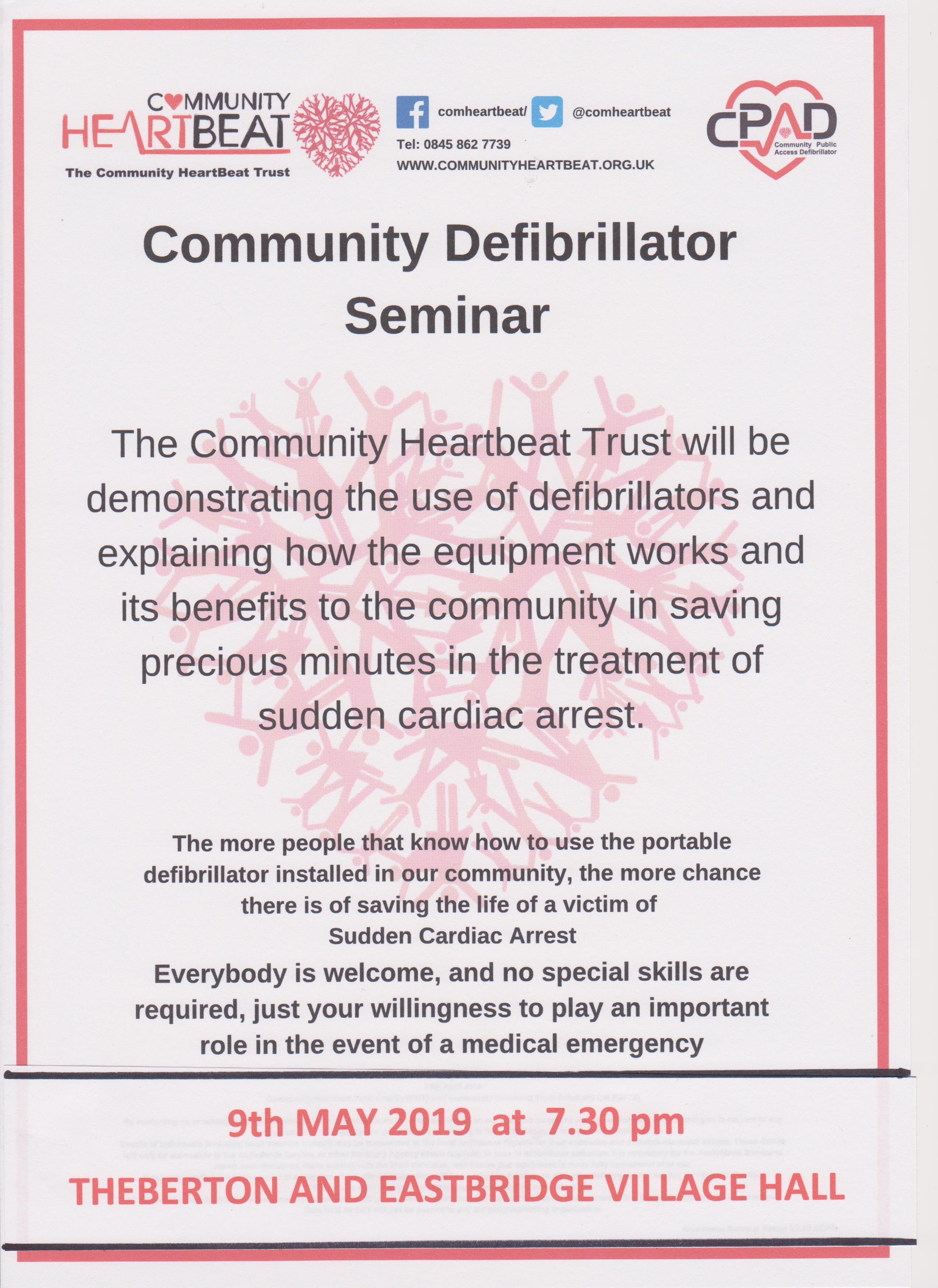 COMMUNITY DEFIBRILLATOR SEMINAR